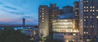 Exterior shot of the Columbia Hypertrophic Cardiomyopathy Center at night.